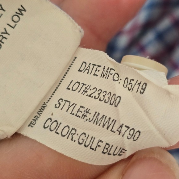 Johnnie-O Shirt Mens Medium Blue Red Plaid Button Up Prep-formance‎ Long Sleeve - Picture 7 of 12